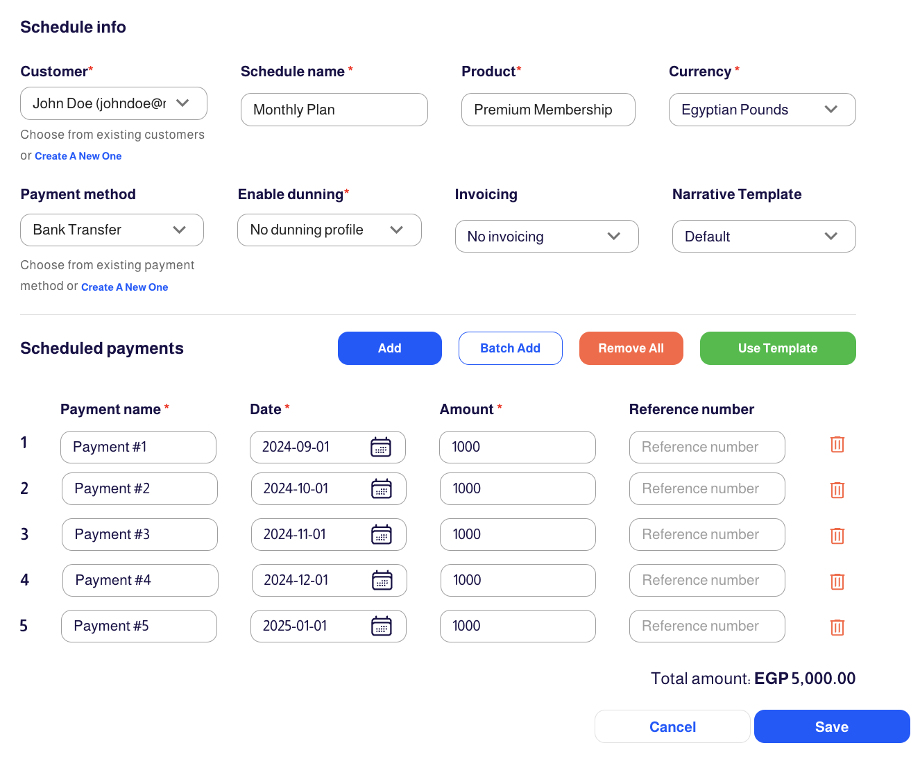 create-payment-schedule